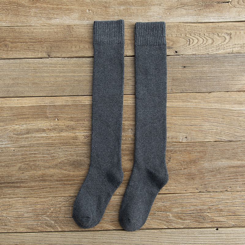 Solid Color In Autumn And Winter Boots Thick Piles Of Socks Knee Socks Terry Towel Socks Wholesale